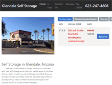 Tablet Screenshot of glendaleselfstorage.com